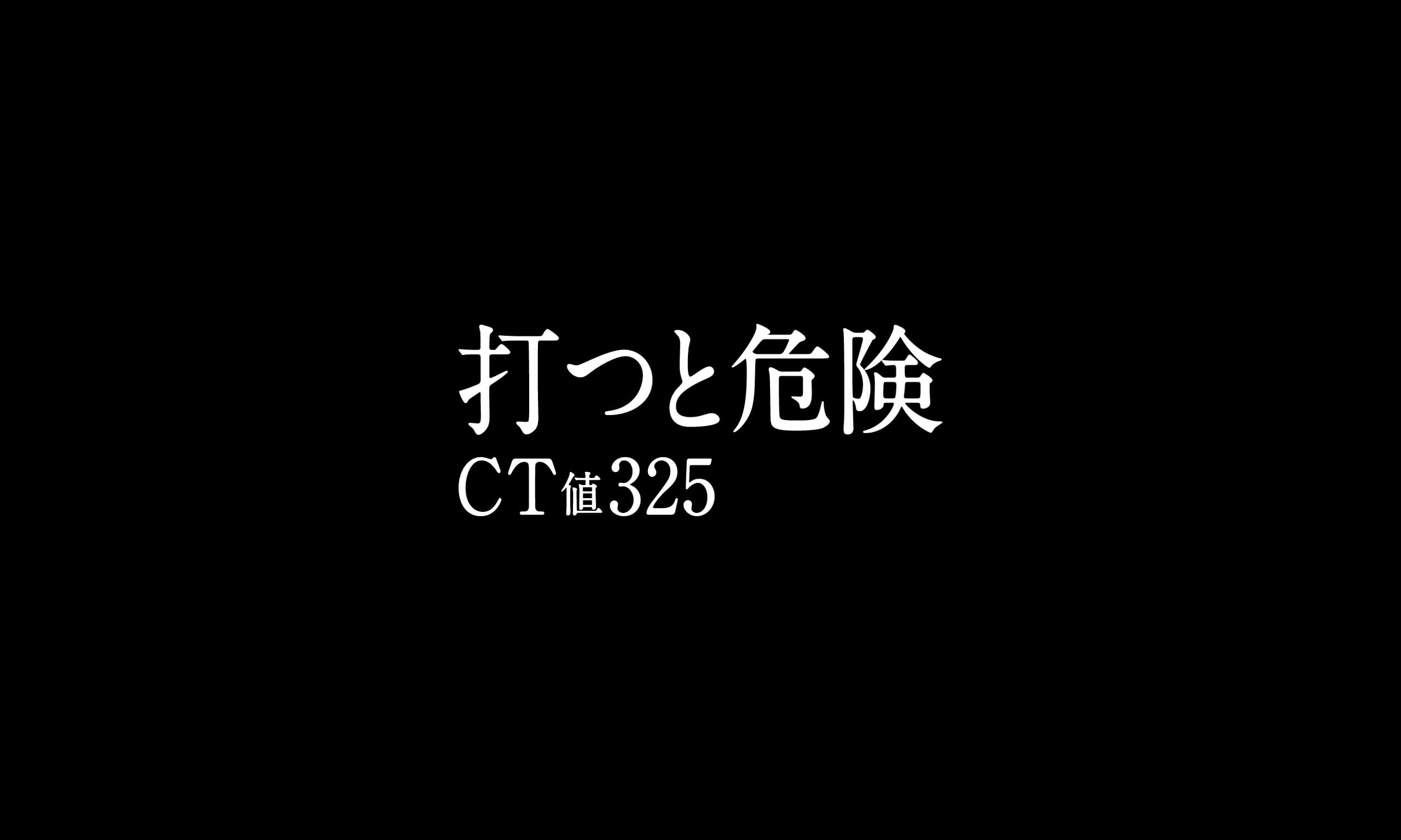 打つと危険 CT値325