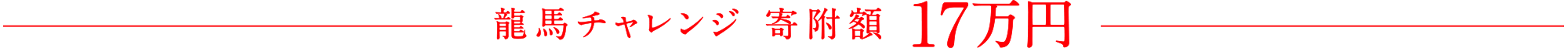 龍馬チャレンジ 寄附額17万円