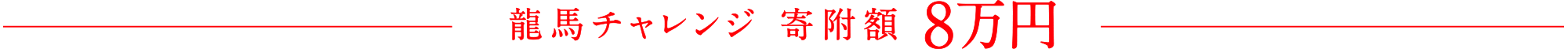龍馬チャレンジ 寄附額8万円