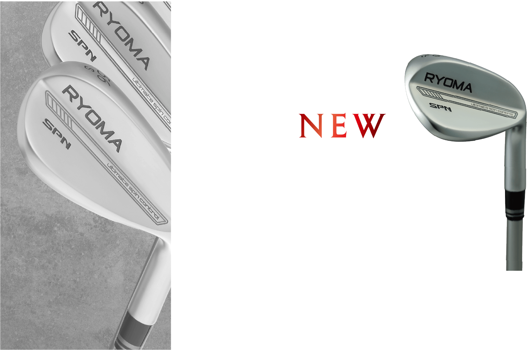 SPN wedge NEW オーソドックスな形状に、寄せの精度を一段引き上げる性能を凝縮。スピン量のばらつきを抑え、飛距離を安定させるため、重量をソールとトップブレード上下に最適配分。高重心設計による安定したスピンコントロールで、ボールがピンそばに止まる確率を高める、距離とスピンを支配するウェッジ。